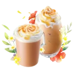 earl grey bouquet and tea latte