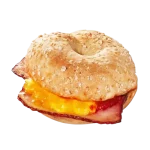 Bacon, egg, and cheese bagel sandwich
