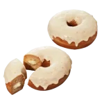 White chocolate macadamia doughnut